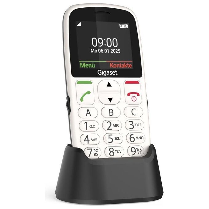Gigaset Telefono per Anziani GL395 Display 2.2'' Tasto SOS Bianco