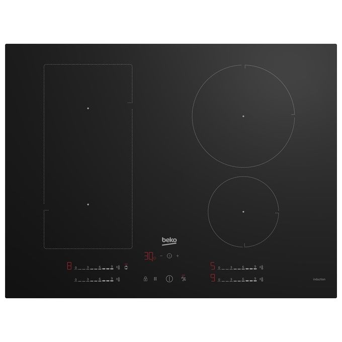 BEKO HII74700UF Piano Cottura Nero da incasso 70cm a Induzione 4 Zone