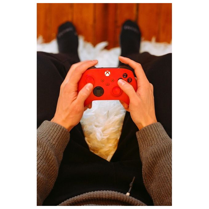 Microsoft Pulse Red Rosso Bluetooth-Usb Gamepad Analogico-Digitale per Xbox-Xbox One-Xbox Series S-Xbox Series X