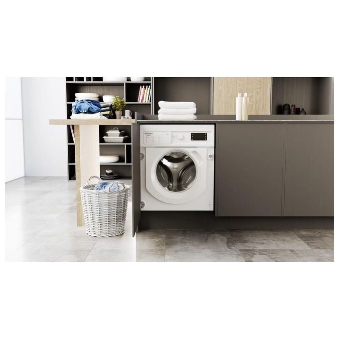 Hotpoint BI WMHG 81284 EU Lavatrice Carica Frontale da Incasso Digital Motion Technology Partenza Ritardata Classe energetica C Capacita' di carico 8 Kg Centrifuga 1200 giri Motore Inverter Woolmark