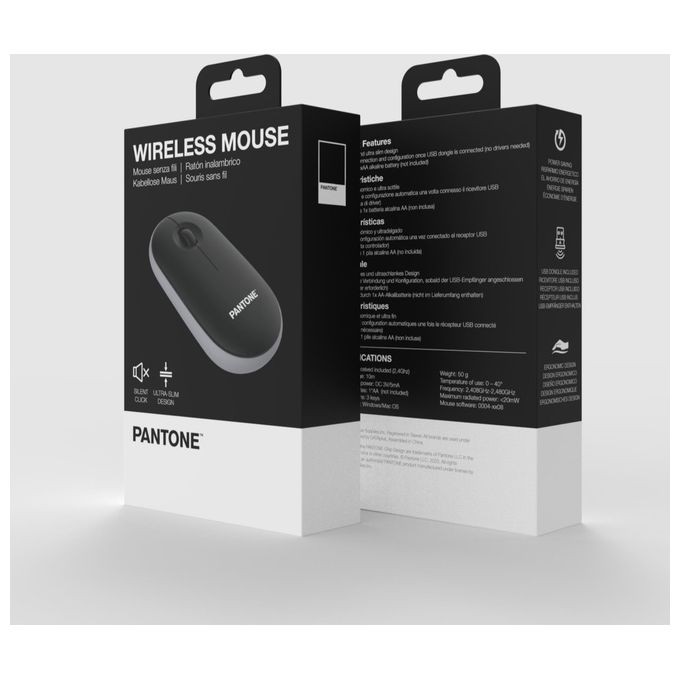 Pantone Mouse con Dongle Nero