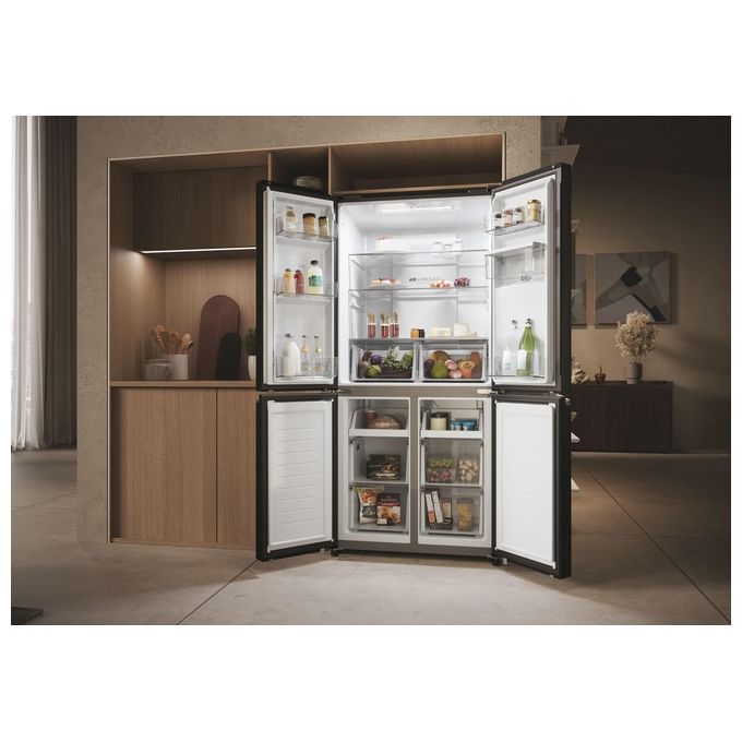 Haier HCR3818EWPT Cube 83 Serie 3 Frigorifero Americano Side by Side Capacita' 463 Litri Classe energetica E Raffreddamento No Frost colore Antracite