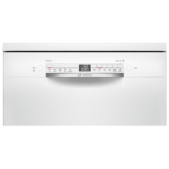 Bosch Serie 2 SMS2HTW02E Lavastoviglie a libera installazione con top removibile 13 coperti Classe D Rumorosita' 46 dB 5 programmi Home Connect 60 cm Bianco