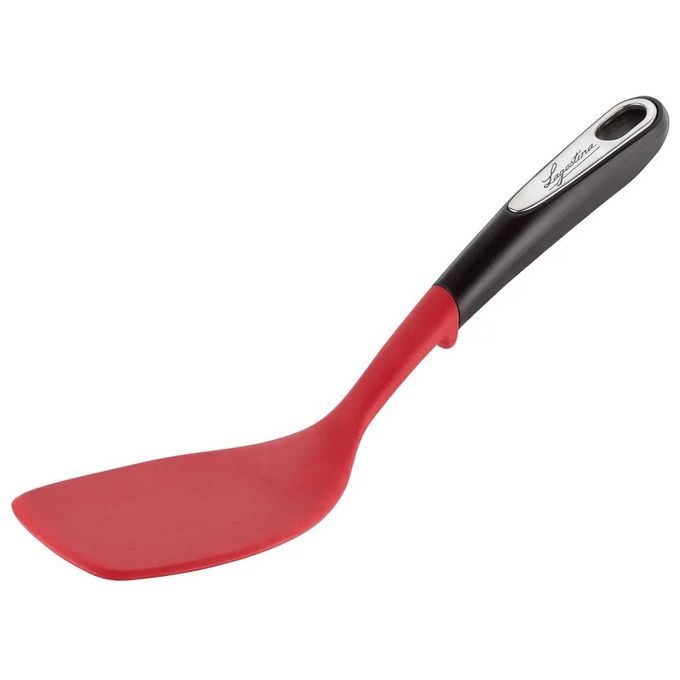 Lagostina 012196000004 Ingenio Smart Paletta da cucina in Silicone resistente 250°C lavabile in lavastoviglie colore Nero Rosso