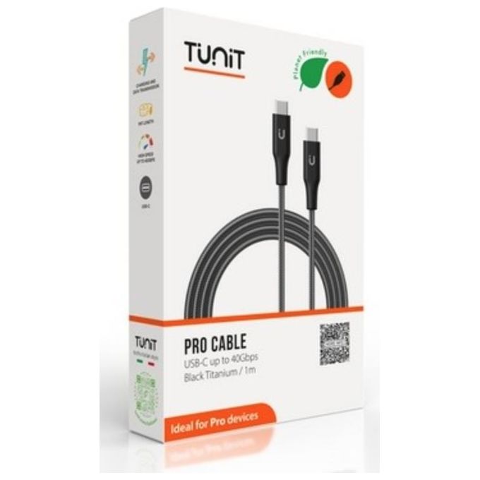 Tunit Cavo Dati Ricarica e Trasferimento Usb-C-usb-C 240W 1mt