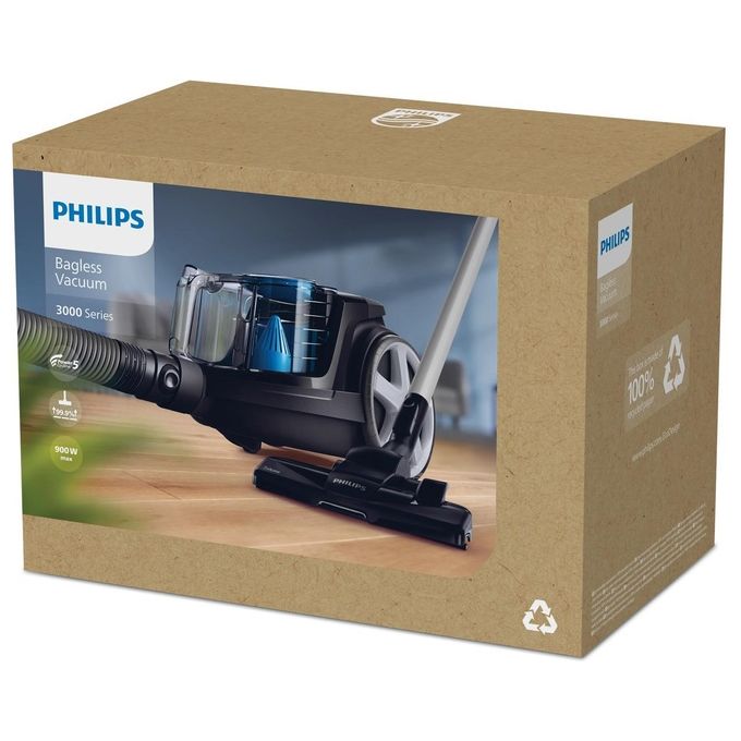 Philips FC9331-09 PowerPro Compact Aspirapolvere a Traino Ciclonica senza Sacco Pulizia a Secco Capacita' 1,5 Litri 900 W Blu