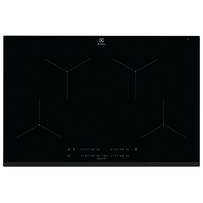Electrolux EIT81443 Piano cottura a Induzione in Vetroceramica 4 Zone 80 cm Connessione Hob2Hood Nero