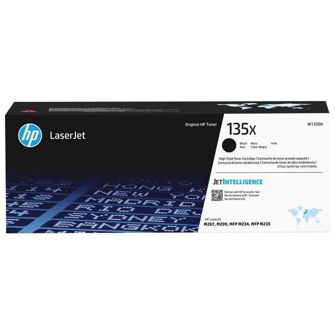 HP W1350X 135X Cartuccia Toner LaserJet Alta Capacita' 2400 Pagine Serie M209 M234 colore Nero