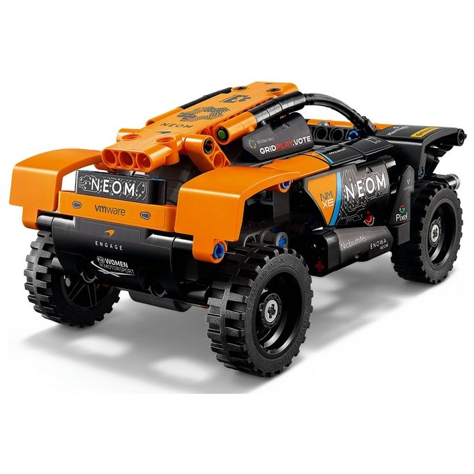 LEGO Technic 42166 NEOM McLaren Extreme E Race Car, Macchina Giocattolo con Funzione Pull-Back, Giochi per Bambini di 7+ Anni