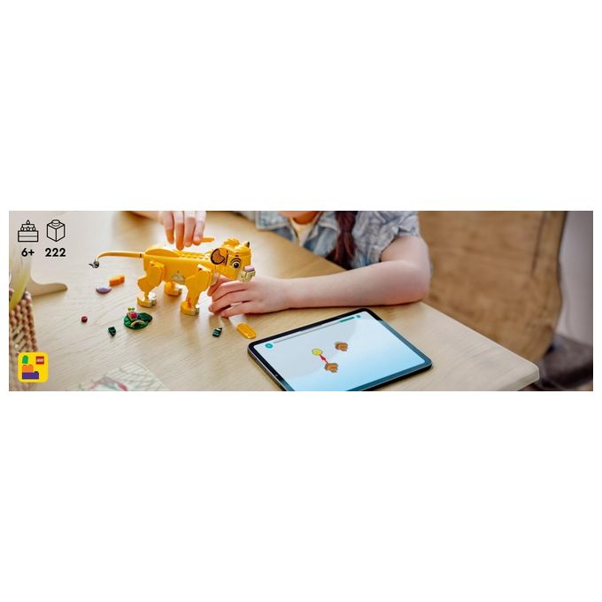 LEGO Disney Simba il Cucciolo del Re Leone Giochi di Fantasia per Bambini e Bambine da 6 Anni Personaggio Giocattolo Costruibile con Parti Snodabili dal Film d'Animazione Idea Regalo 43243