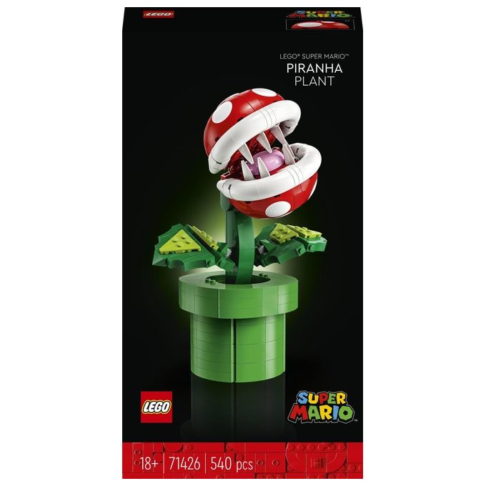 LEGO Super Mario 71426 Pianta Piranha, Personaggio Snodabile con Tubo e 2 Monete, Kit Modellismo per Adulti, Idea Regalo