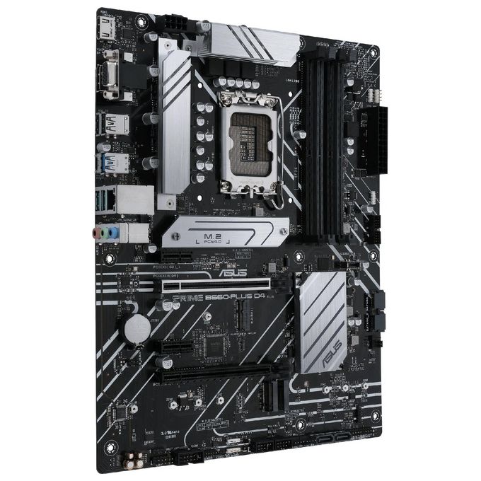 ASUS Scheda madre Intel B660 (LGA 1700) ATX con 8 stadi di potenza, slot PCIe 4.0, tre slot M.2, Realtek 2.5Gb Ethernet, DisplayPort, HDMI, D-Sub, USB 3.2 Gen 2x2 Type-C posteriore, USB 3.2 Gen 1 Type-C anteriore, Aura Sync