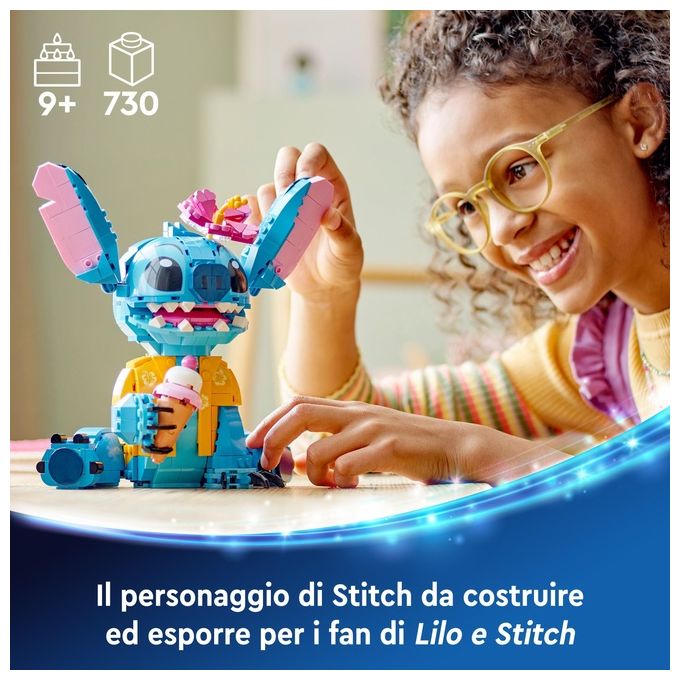LEGO Disney 43249 Stitch, Gioco per Bambini 9+, Personaggio da Costruire con Parti Mobili, Idea Regalo Divertente dal Film