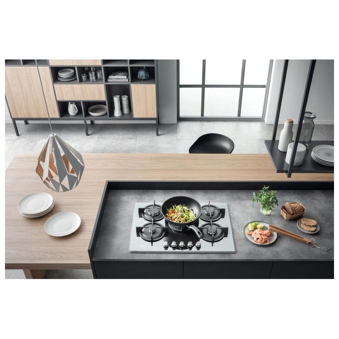 Hotpoint HAGD 72S-ICE Piano Cottura a Gas 5 Zone Griglie in Ghisa 73 cm