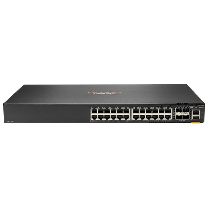 HPE Aruba CX 6200F 24G Class-4 PoE 4SFP 370W Gestito L3 Gigabit Ethernet 10-100-1000 Supporto Power over Ethernet 1U