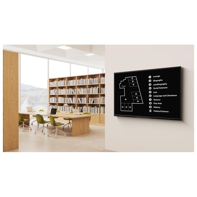 Sony FW-75EZ20L Visualizzatore di Messaggi Pannello Piatto per Segnaletica Digitale 75'' Led Wi-fi 350 Cd-m² 4k Ultra Hd Nero Android 16-7