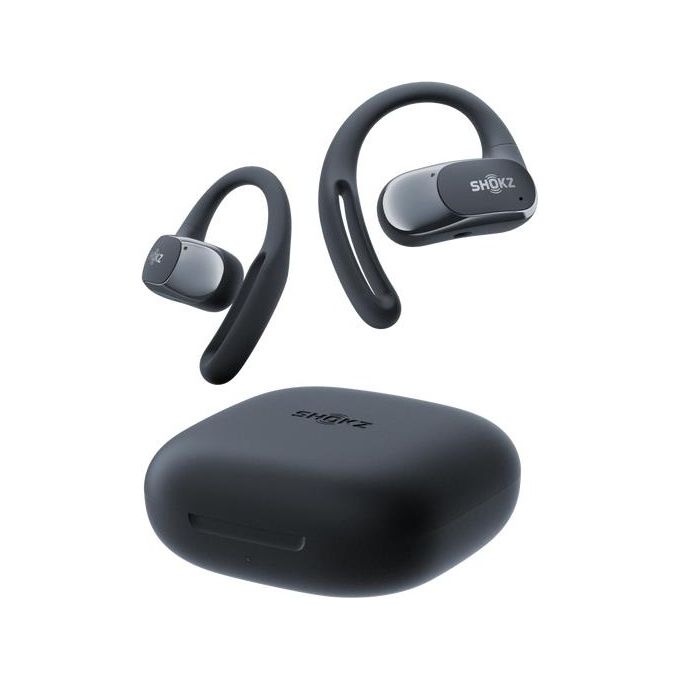 Shokz OpenFit Air Weiss Auricolare Wireless a Clip Chiamate-Musica-Sport-Tutti i Giorni Bluetooth Nero
