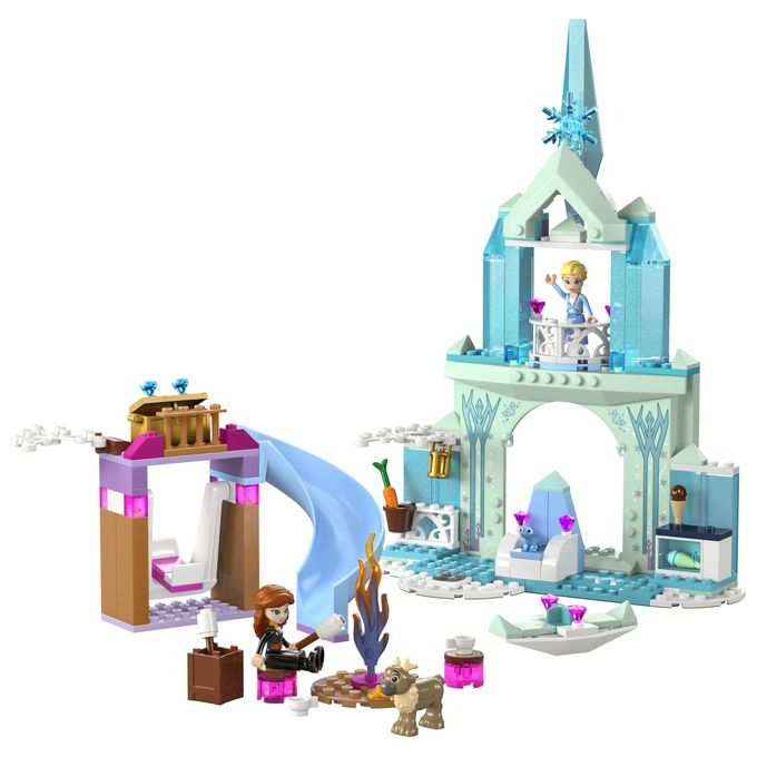 LEGO Disney Princess 43238 Castello di Ghiaccio di Elsa di Frozen, Palazzo Giocattolo delle Principesse, Giochi per Bambini 4+