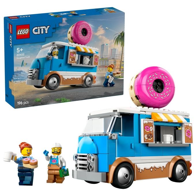 LEGO Furgone Ciambelle 60452 Gioco da Costruzione City Great Vehicles Divertimento Assembla Realistico ed Educativo per Bambini