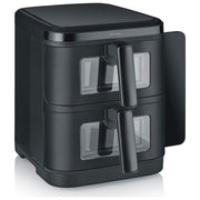 Severin FR2468 - Friggitrice ad Aria 2 Cestelli da 55 L 2600 W 9 Programmi Nero