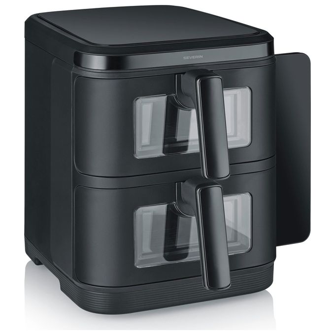 Severin FR2468 - Friggitrice ad Aria 2 Cestelli da 55 L 2600 W 9 Programmi Nero