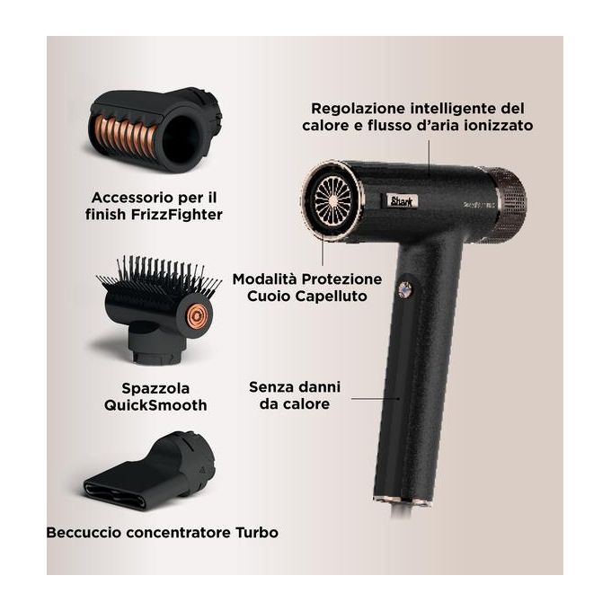 Shark HD731EU Asciugacapelli e styler Speedstyle pro