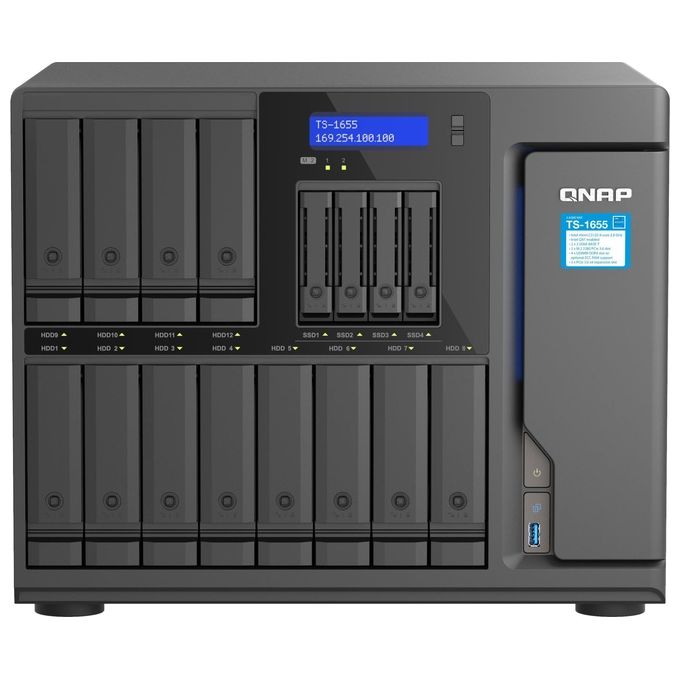 Qnap TS-1655 NAS Tower Collegamento Ethernet LAN Nero