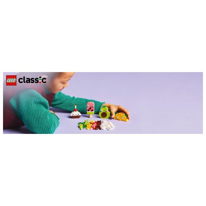LEGO Classic Alimenti Creativi Piccolo Set di Giochi di Fantasia per Bambini e Bambine da 4 Anni in su con Cibo Giocattolo in Plastica da Costruire e Ricostruire in Altre Forme Idea Regalo 11039
