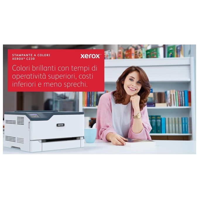 Xerox C230 Stampante A4 22ppm Fronte-Retro Wireless PS3 PCL5e-6 2 Vassoi Totale 251 Fogli