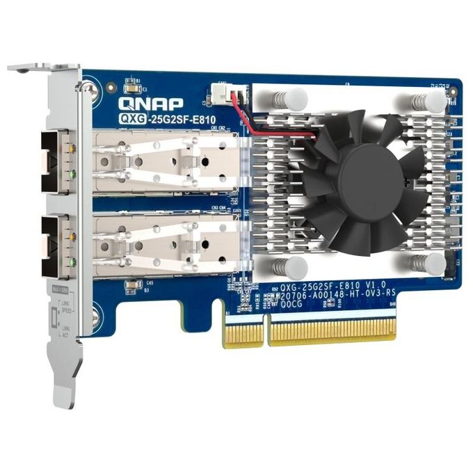 Qnap QXG-25G2SF-E810 Scheda di Rete e Adattatore Interno Fibra 25000 Mbit-s