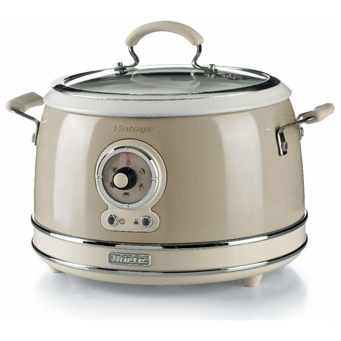 [ComeNuovo] Ariete 2904 Vintage Cuociriso Elettrico e Slow Cooker 3.5 L 700 W 5 programmi ciotola ceramica colore Beige