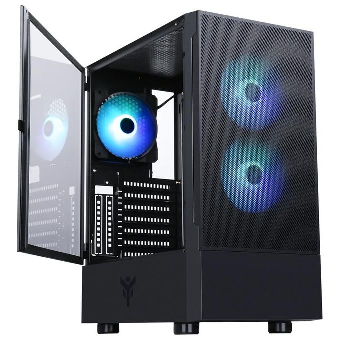 Itek SIISBE 3.0 Gaming Midi Tower Nero 3x12cm ARGB fan USB3