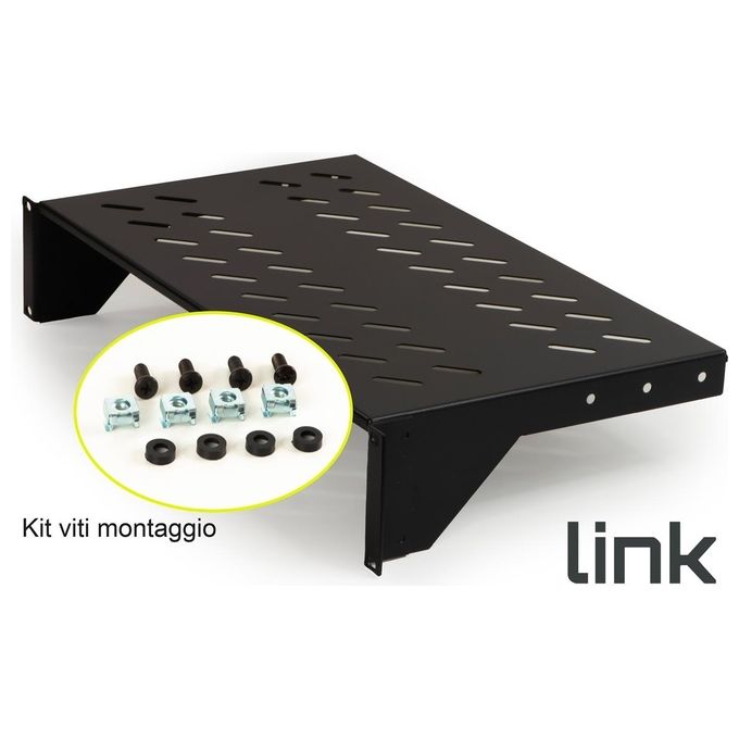 LINK ripiano per armadio 19'' 2 unita' profondita' 250 mm. (universale) colore nero