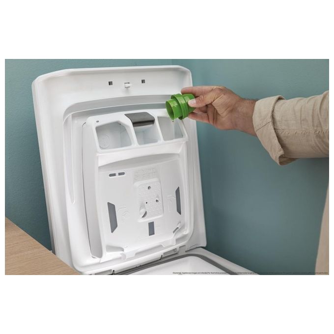Candy TCA263D3-S Prowash 300 - Lavatrice a carica dall'alto 6 kg, 1200 rpm, Classe C, Wi-Fi, Cicli rapidi 14-59 min, AI Weight Sense, (86×41×60 cm), Bianco