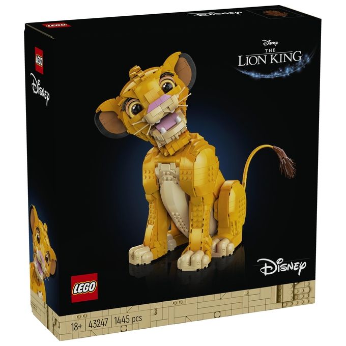 LEGO 43247 Disney Classic Set da Costruzione per Adulti Giovane Simba Re Leone 1445 Pezzi con Testa Mobile per Diverse Pose App LEGO Builder Compatibile colore Multicolore
