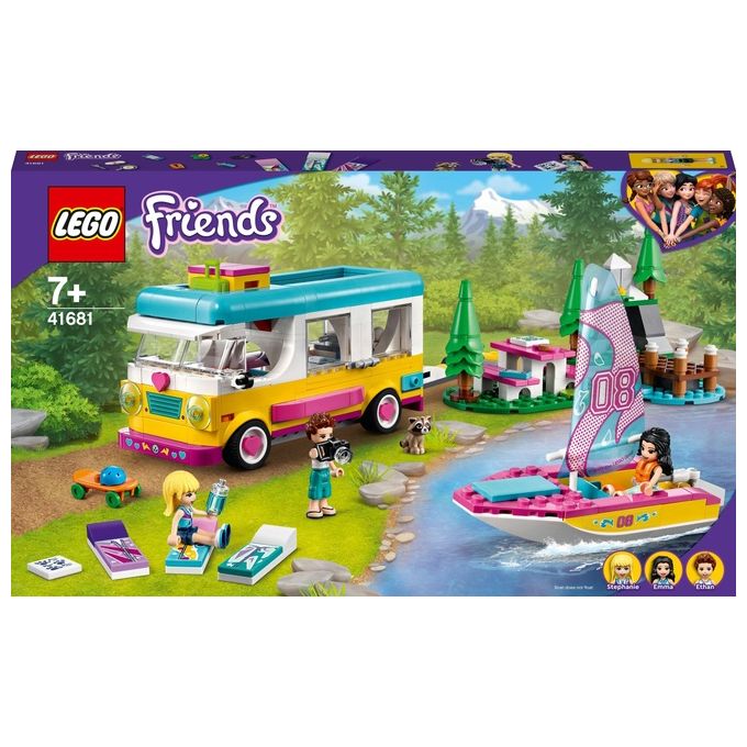 LEGO Friends Camper Van nel Bosco con Barca a Vela