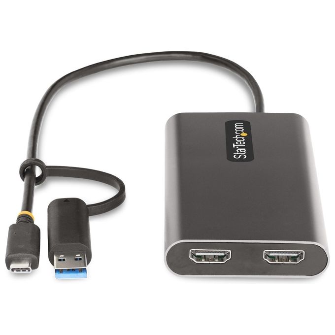 Startech.com Adattatore da Usb-c a Hdmi per Laptop 4k 60hz 100W Power Delivery Pass-through Cavo Integrato 30cm