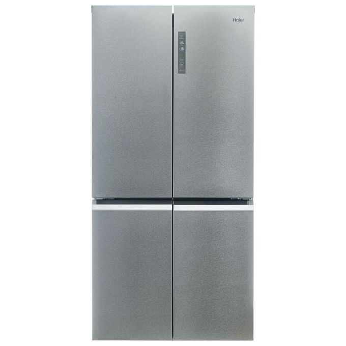 Haier HCR5919ENMM Frigorifero Americano Side by Side 643 Litri Classe E No Frost colore New Platinum Inox Cube 90 Serie 5