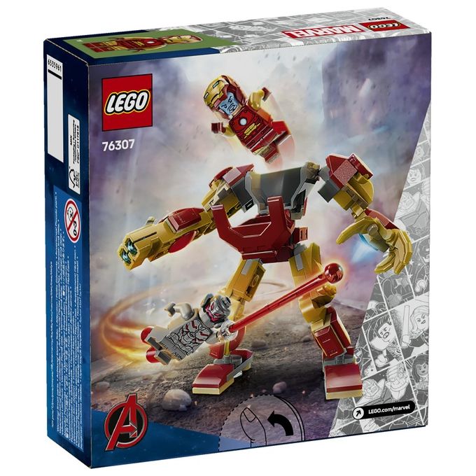 Lego Set 76307 Mech di Iron Man vs Ultron Marvel Super Heroes Assemblaggio Creativo per Fan e Collezionisti