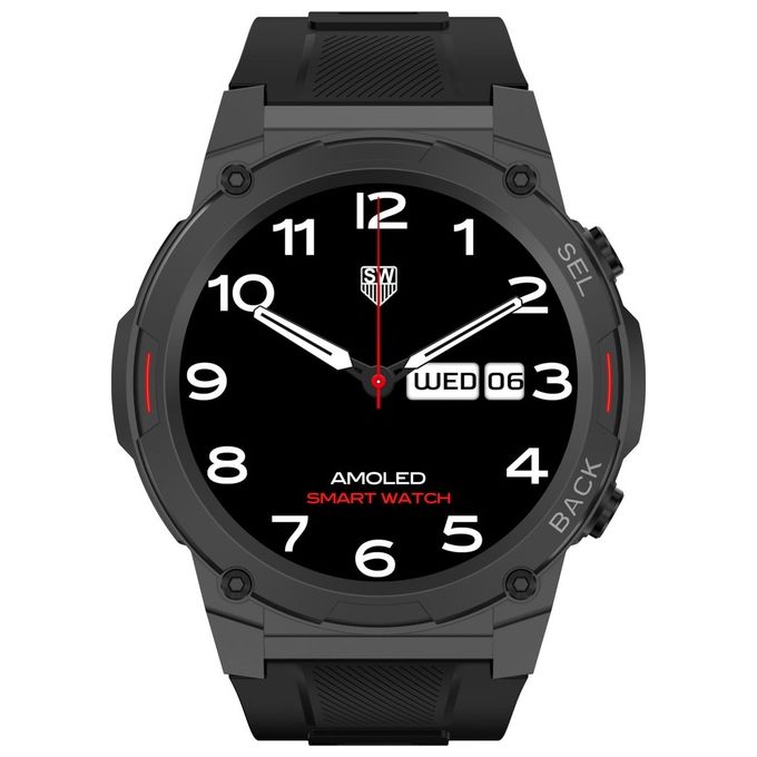 Maxcom FW63 Cobalt Pro black 1.43'' Sport Salute Notifiche Nero