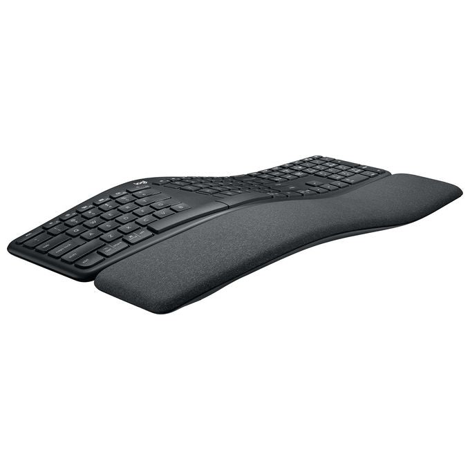 Logitech ERGO K860 Tastiera Split Wireless Ergonomica con Supporto per i Polsi Layout Italiano QWERTY Grigio