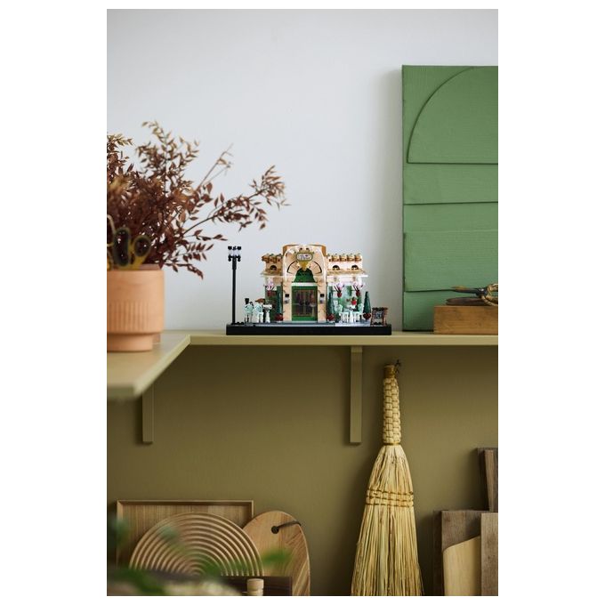 LEGO 10362 Icons Kit Modellismo Fai da Te per Adulti con Libreria Decorativa e Café Francese 1101 Pezzi colore Nero