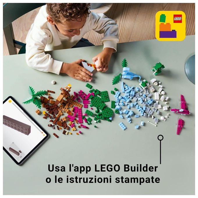 LEGO 11041 Dinosauri Creativi Set di Costruzioni con 450 Pezzi per Bambini 5+ Anni con T. rex Triceratopo Pterosauro Brontosauro e Cucciolo nell'uovo colore Multicolore