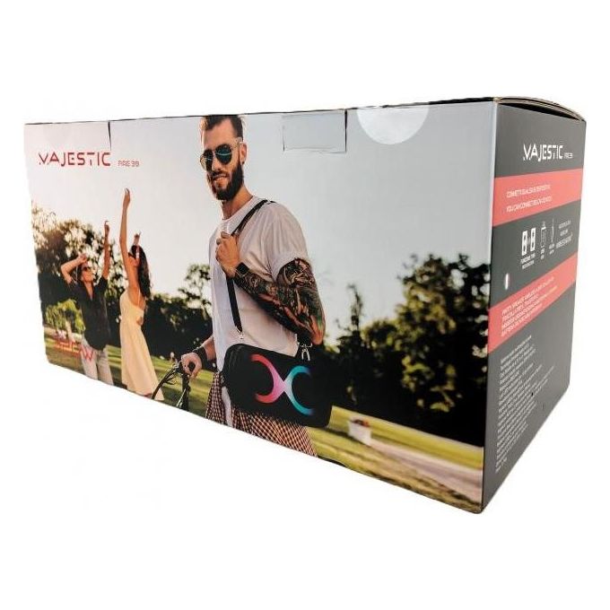 Majestic FIRE 39 Speaker Wireless audio 5.3 con Luci LED multicolor e Batteria Ricaricabile