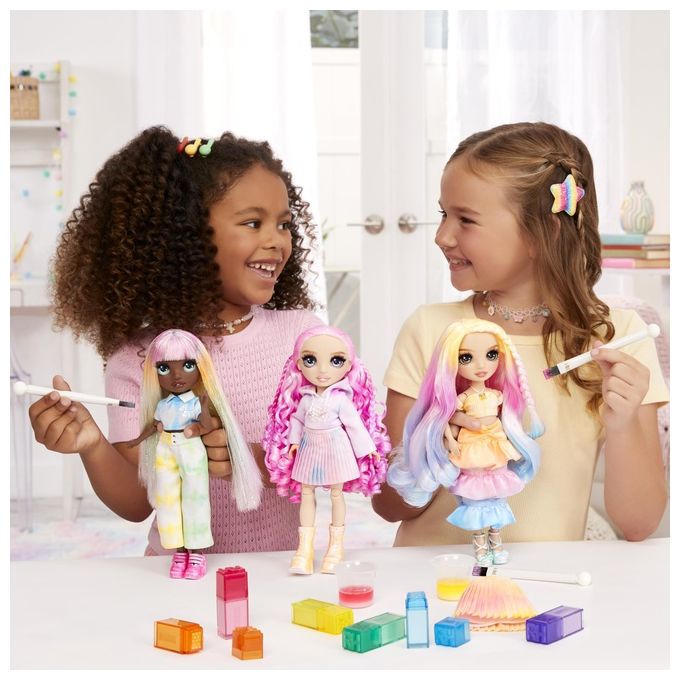 MGA Entertainment Bambola Rainbow High WaterColor e Create Dolls- Purple Eyes