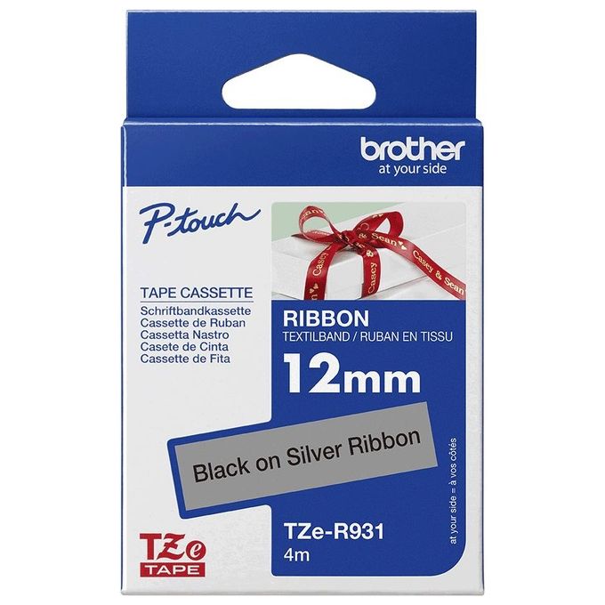 Brother TZE-R931 Nastro per Stampante Nero su Argento 12mm