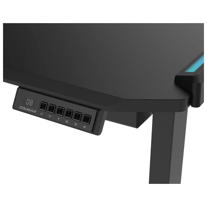 Cougar Tavolo Gaming Cougar E-deimus 120 1223x605mm Fasce led reg. Elettrica Altezza usb Portata max 80kg