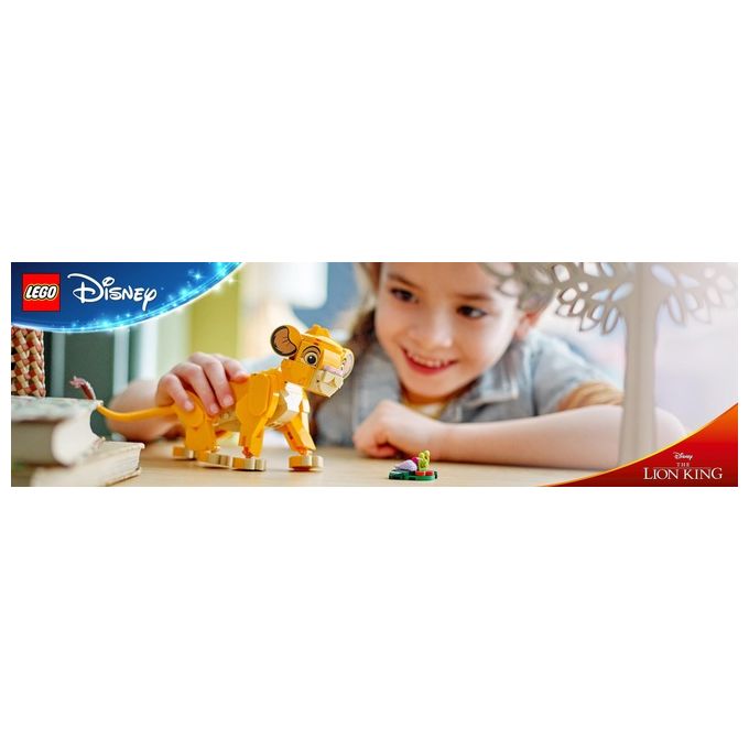 LEGO Disney Simba il Cucciolo del Re Leone Giochi di Fantasia per Bambini e Bambine da 6 Anni Personaggio Giocattolo Costruibile con Parti Snodabili dal Film d'Animazione Idea Regalo 43243