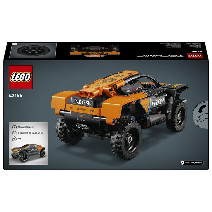 LEGO Technic 42166 NEOM McLaren Extreme E Race Car, Macchina Giocattolo con Funzione Pull-Back, Giochi per Bambini di 7+ Anni