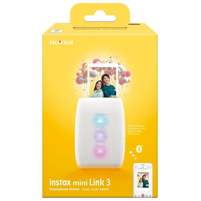 Fujifilm Instax Mini Link 3 Ex D Clay Bianco